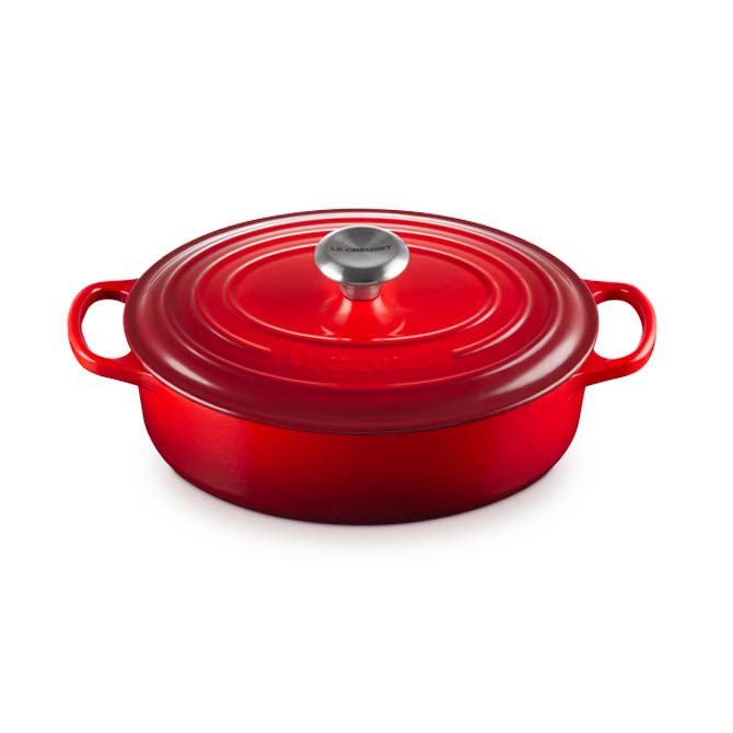 Cocotte ovale Le Creuset avec couvercle, en fonte. Différentes tailles ...