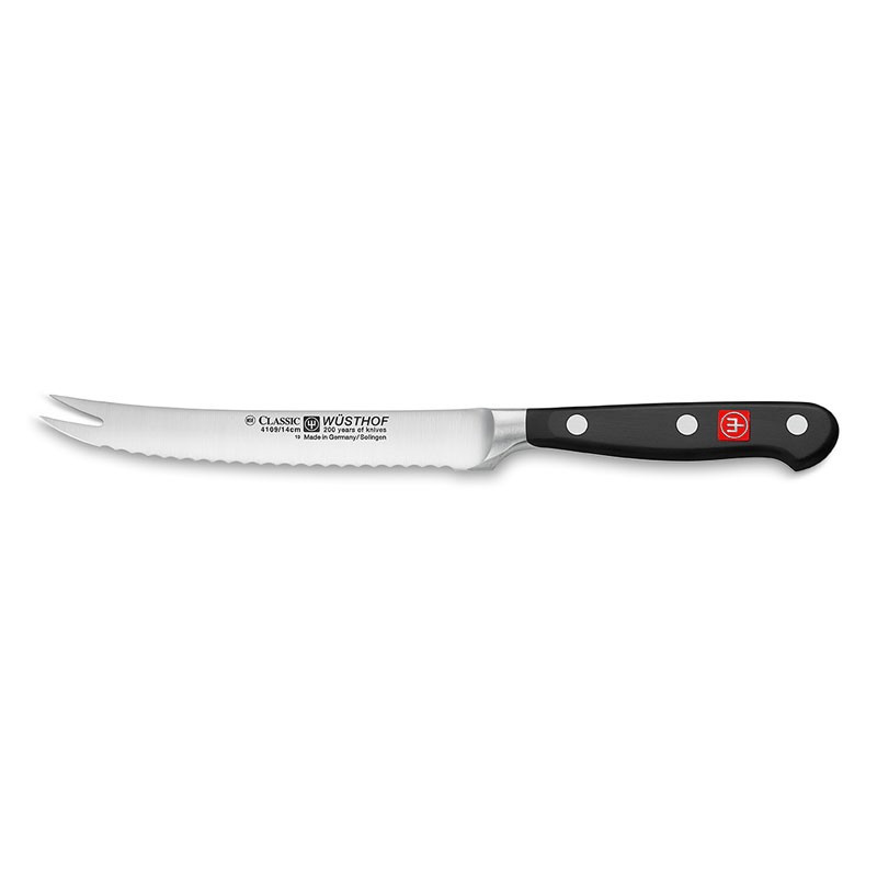 Cuchillo Wüsthof Tomate-Queso con pincho de 14 cm Cuchillo Wüsthof Tomate-Queso con pincho de 14 cm