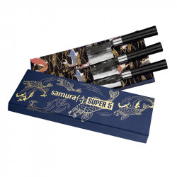 Conjunto presente 3 facas japonesas Super 5 Samura