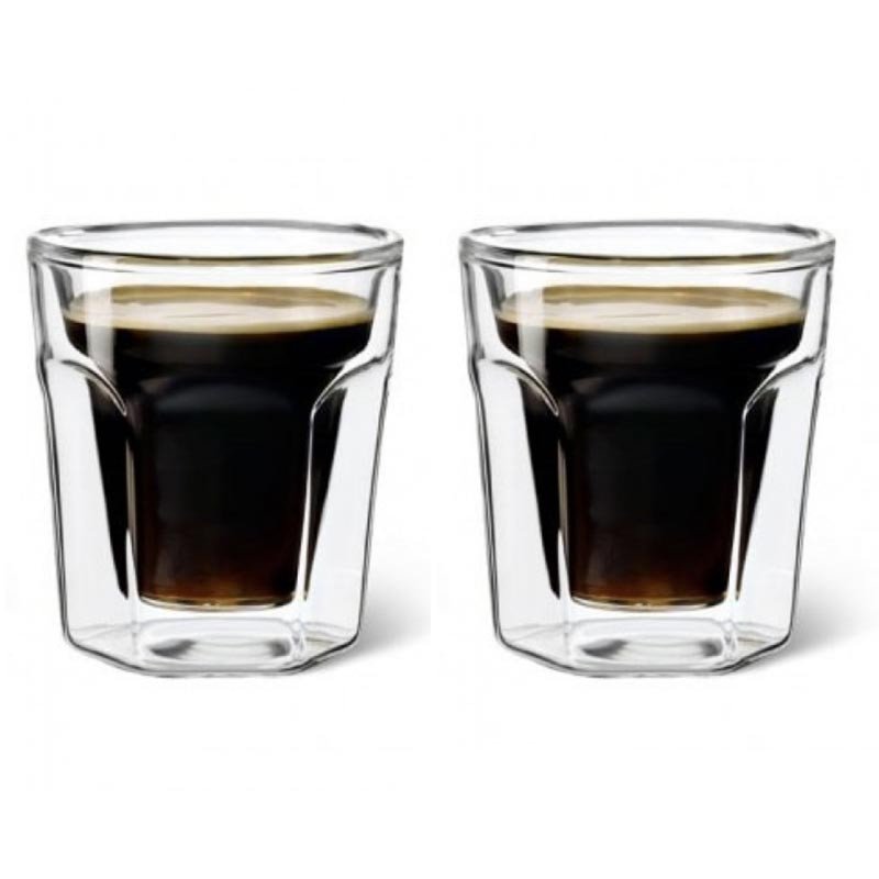 Conjunto 2 copos em vidro Leopold Vienna para café expresso.