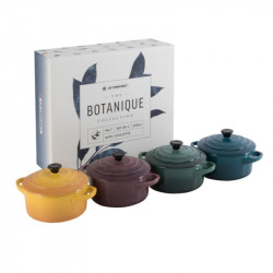 Set de 4 Mini Cocottes Redondas Botanique Le Creuset
