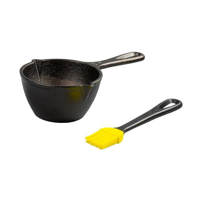 Lodge Marinating and Marinating Saucepan with Silicone Brush Set (Casserole à mariner et à mariner avec brosse en silicone)