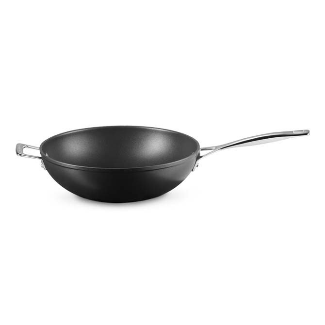 Sartén wok con tapa para inducción acero vitrificado / antiadherent